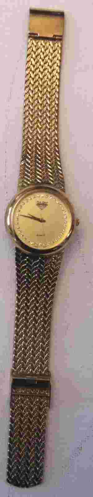 Park Lane Yellow Gold Plated Mesh Style Vintage Quartz Watch