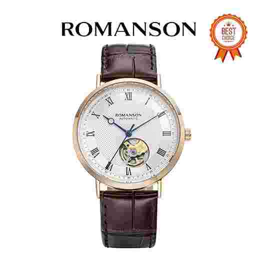 J.ESTINA [ROMANSON] Cairo Classic Open Heart Leather Watch (RWTLRM2B2002RGBR0)