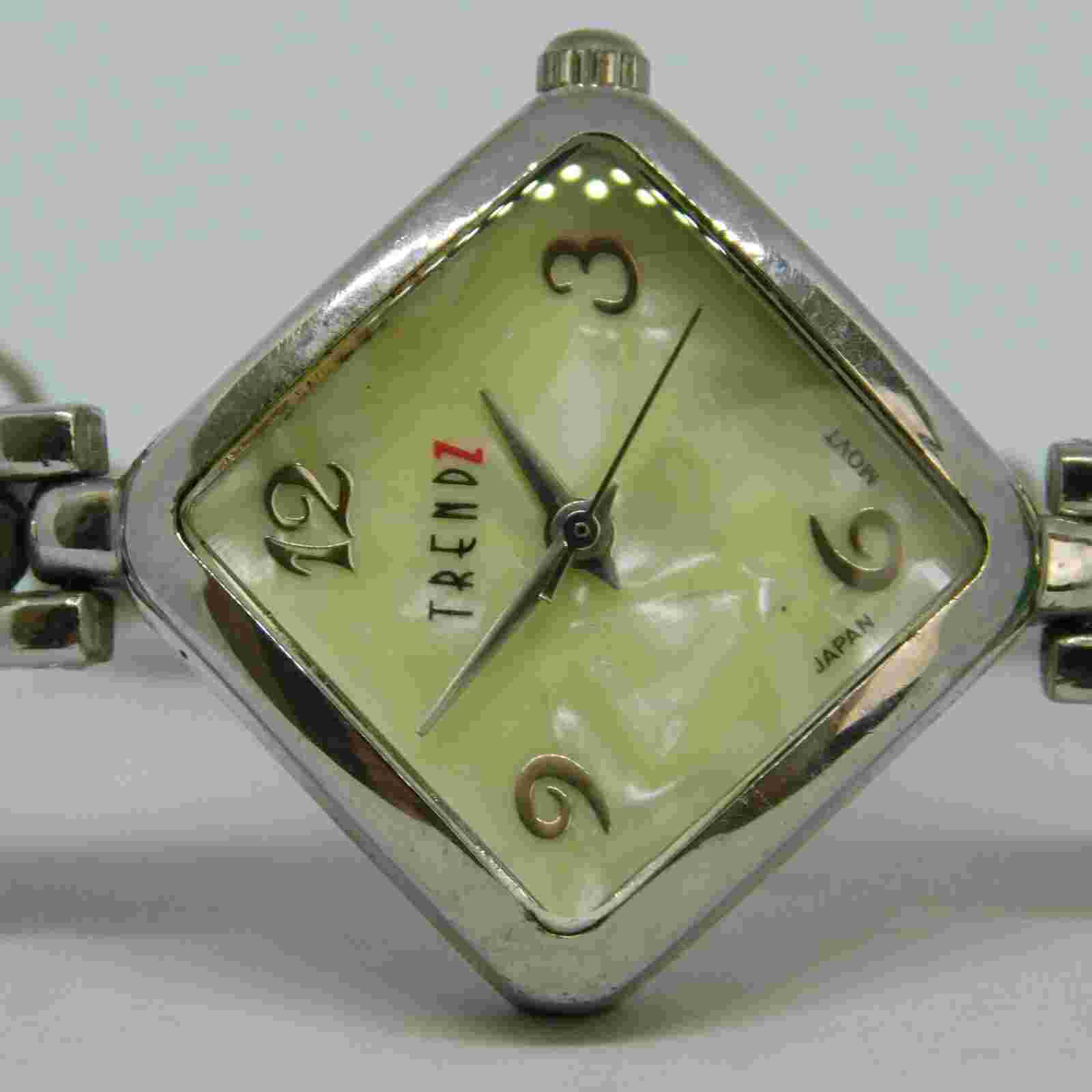 Trendz Crystals Inlay Band Quartz Analog Women's Watch Sz. 6 3/4" New Battery