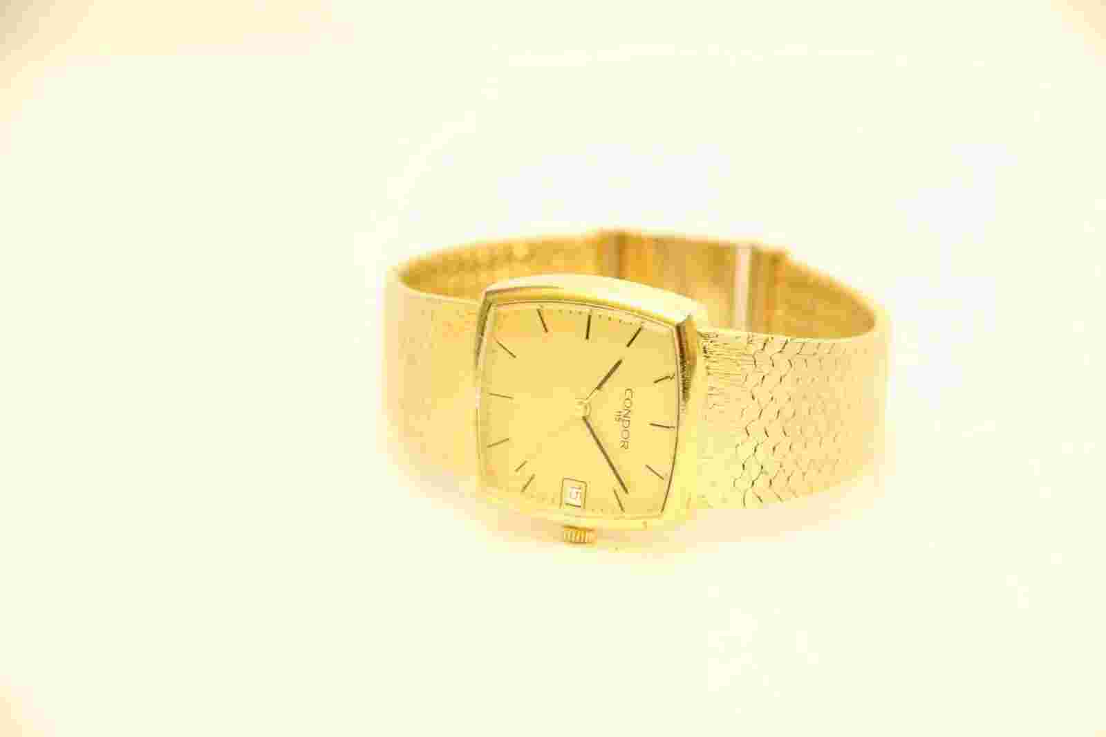 CONDOR 115 Bracelet Watch FE France Ebauches Quartz Movement Four Jewels Date