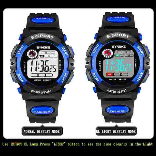 Child Boy Girl Kids Sports Digital Watch LED Wristwatch Waterproof Birthday Gift