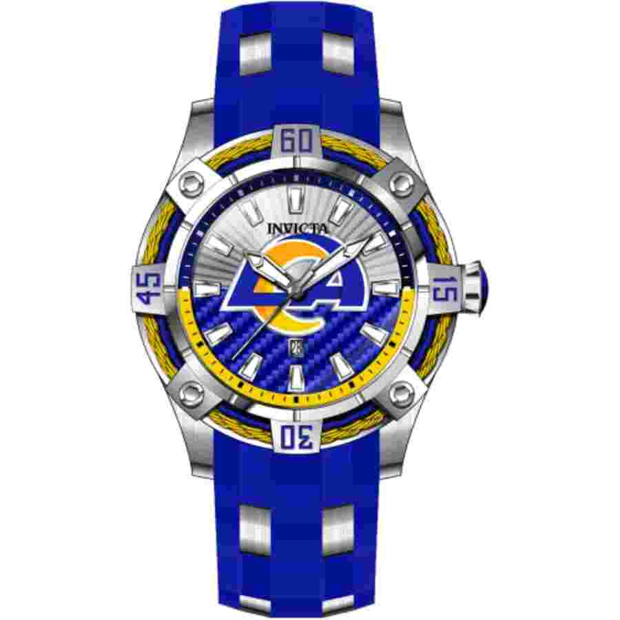 Invicta NFL Los Angeles Rams Quartz Silver Dial Men's Watch 43324