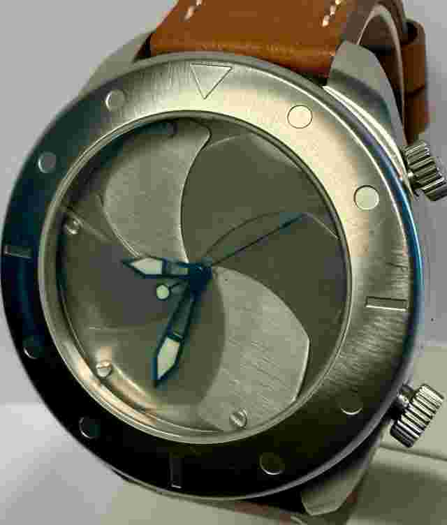 50mm Auto SHUTTER Skeleton Seagull TY2809 Silvertone Blades ANDROID Mens Watch