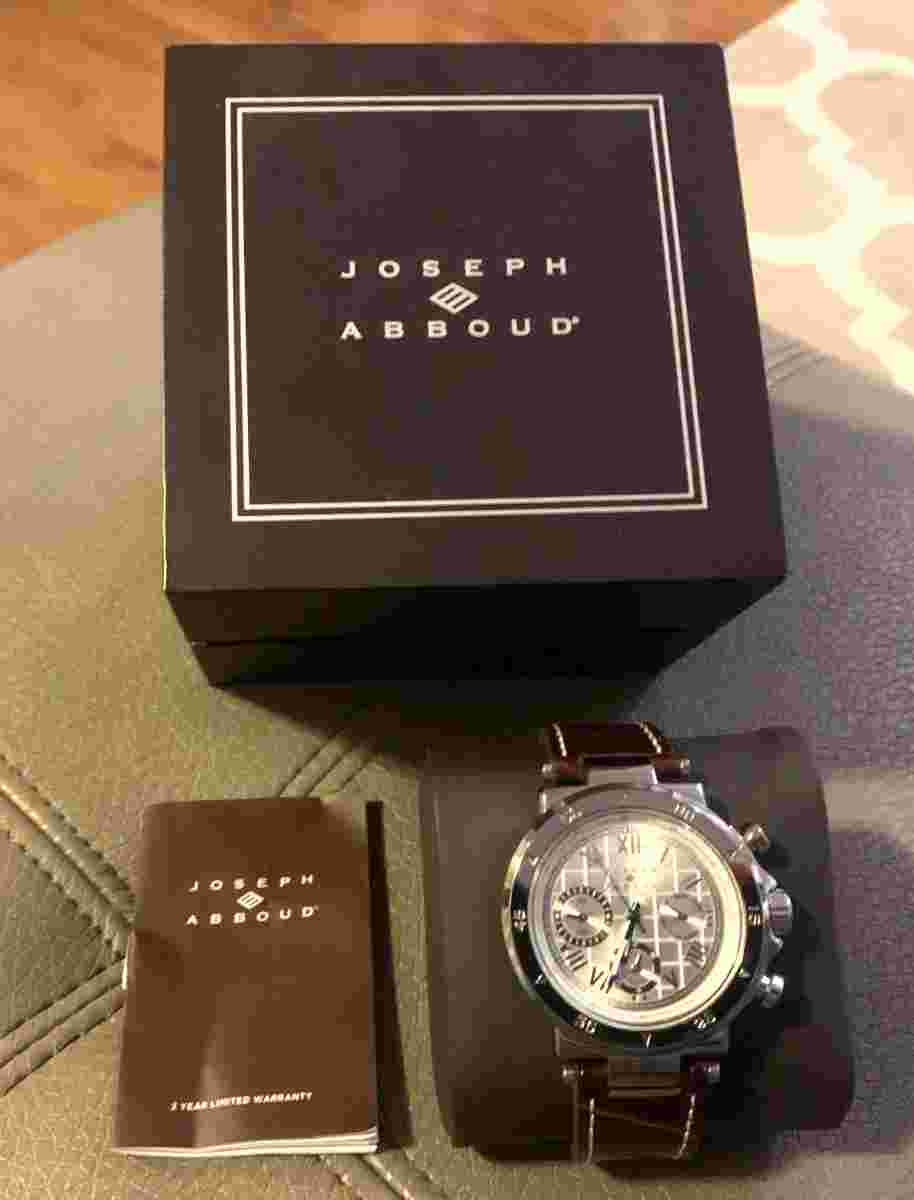 Joseph Abboud Chronograph watch JA3165 leather strap worn twice