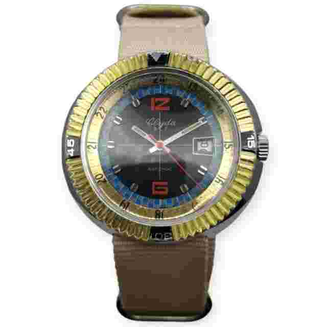 Clyda Jumbo Date 43mm 1970s Lorsa P75 Lebrocantheure Montre Vintage Watch