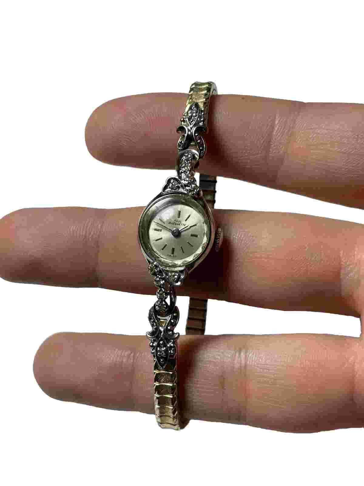 Vintage Ladies 14k Gold Paul Breguette  diamond watch