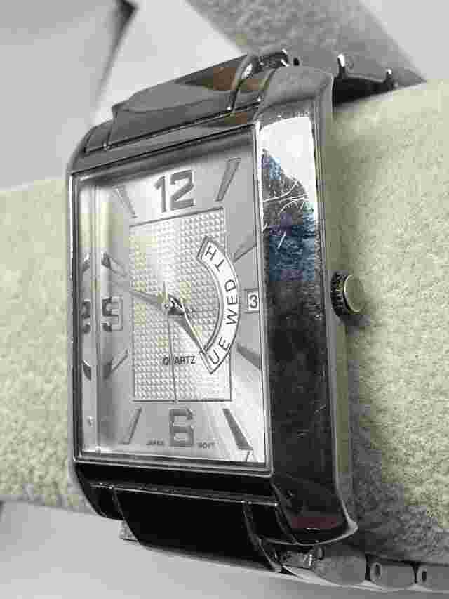 Puritan PUR60913W Mens Tank Watch New Battery 33MM 6.5" D45