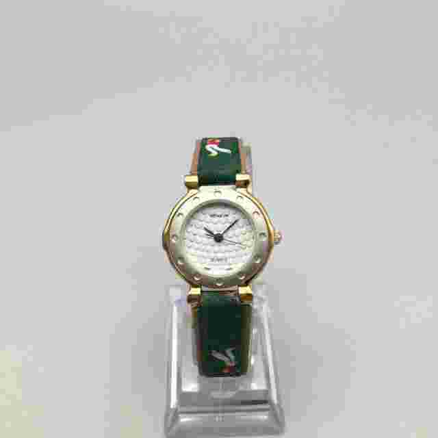 Geneva Golf Watch Women 25mm White Dimple Ball Dial Leather Band New Battery