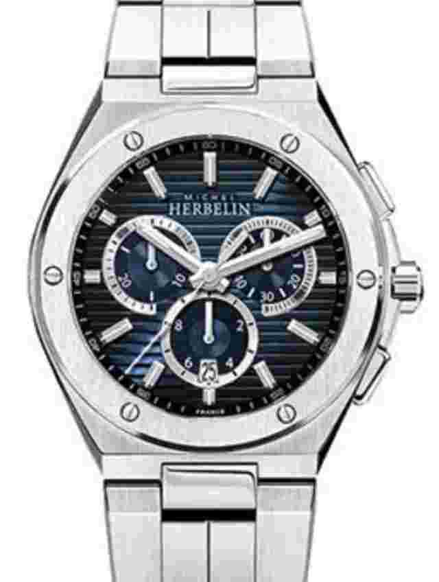 Michel Herbelin Chronograph Men's Watch Ref 37645 Made In France Swiss Movement