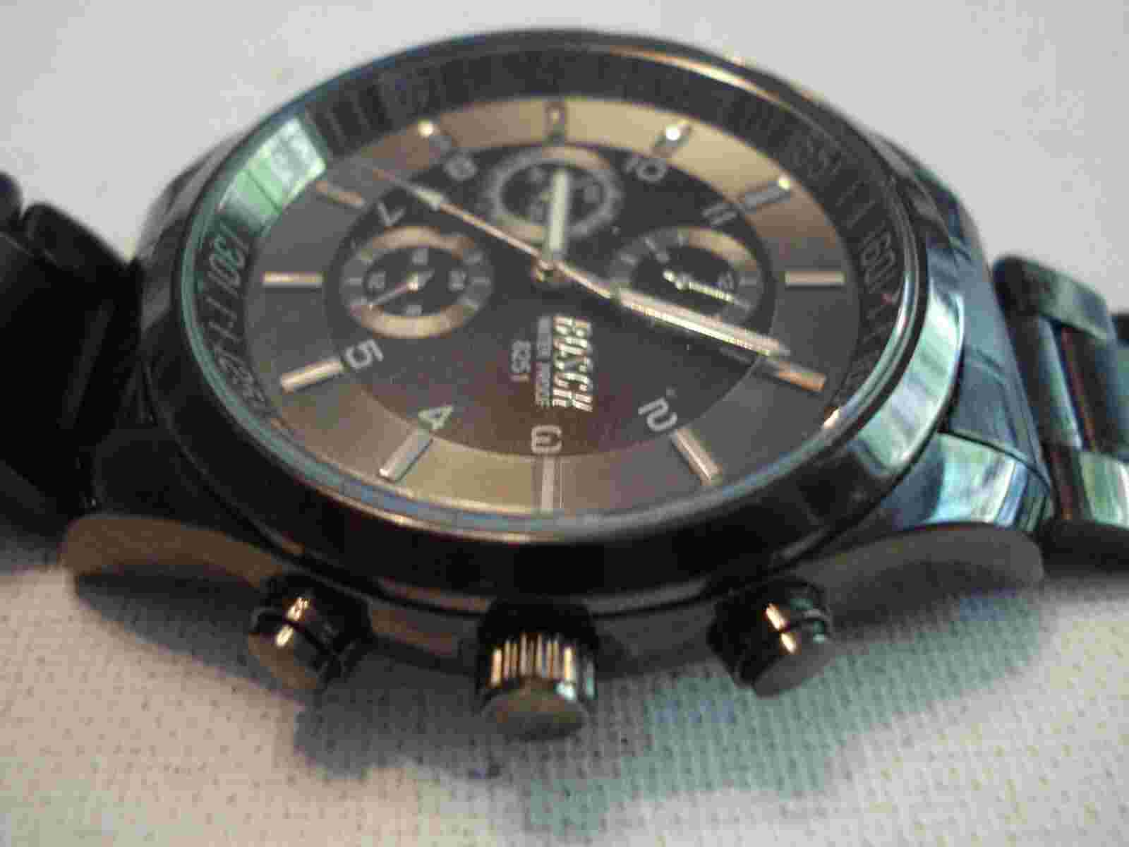 RARE LARGE MEN'S BOSCK CRONOGRAPH 3 DIAL MILITARY WATCH DATE