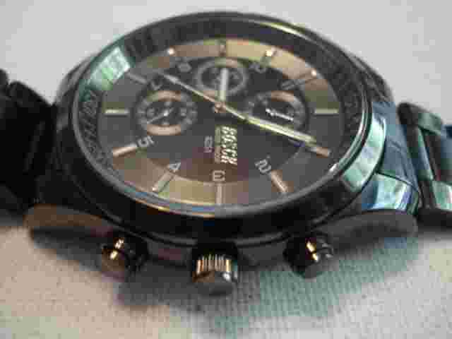 RARE LARGE MEN'S BOSCK CRONOGRAPH 3 DIAL MILITARY WATCH DATE