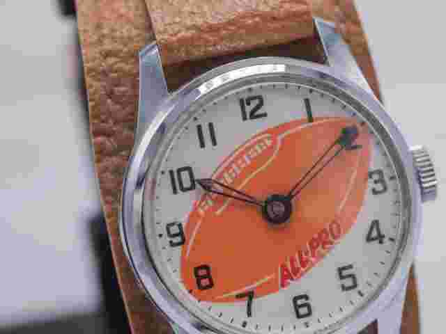 1960s - All-Pro Basis Swiss Football Men's 30mm 1j Wrist Watch - No Run!