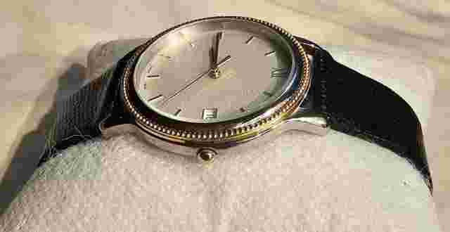 Vintage JOSTENS MENS DRESS WATCH ETA 955.112 ALL ORIGINAL GENUINE LIZARD STRAP