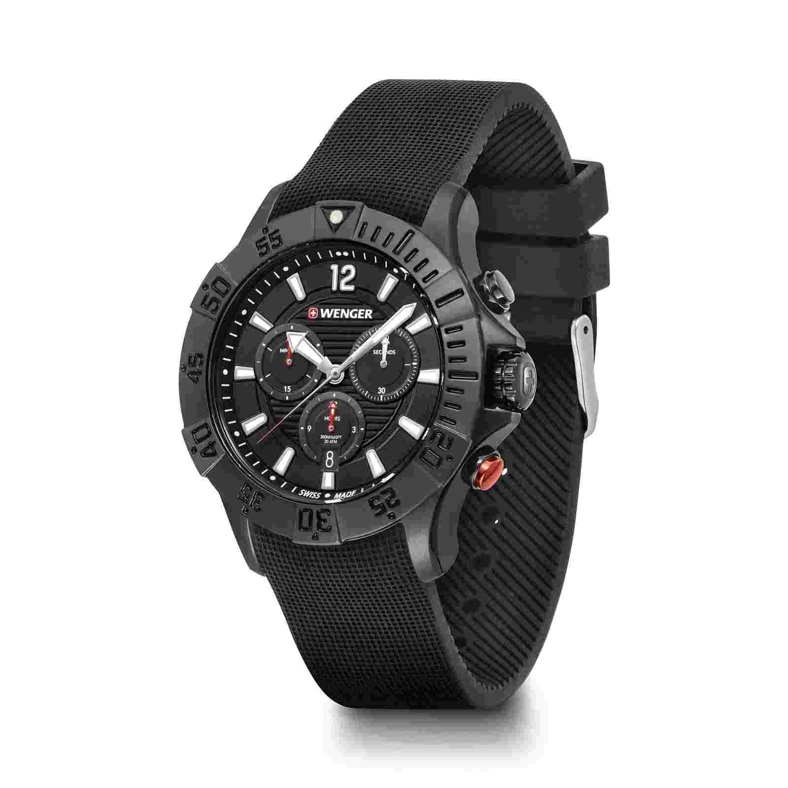 Wenger Watch SEAFORCE CHRONO 01.0643.120 Quartz Men's Black