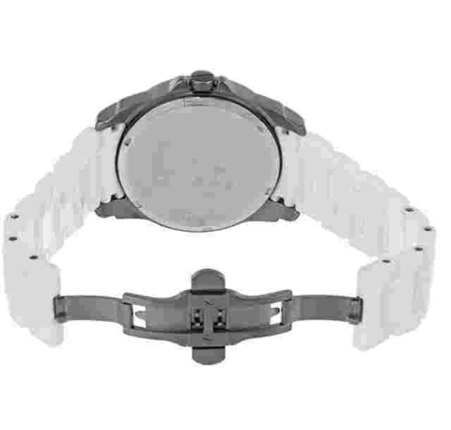 Vince Camuto Women's VC/5191GYWT Crystal Gunmetal Matte White Ceramic RARE 2014