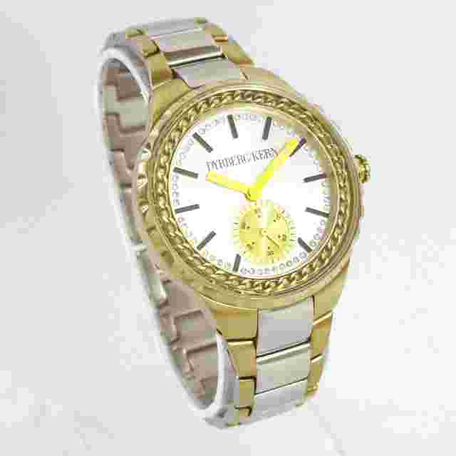 Dyrberg/Kern Gold Silver Stainless Steel Bracelet Quartz Women's Wrist Watch
