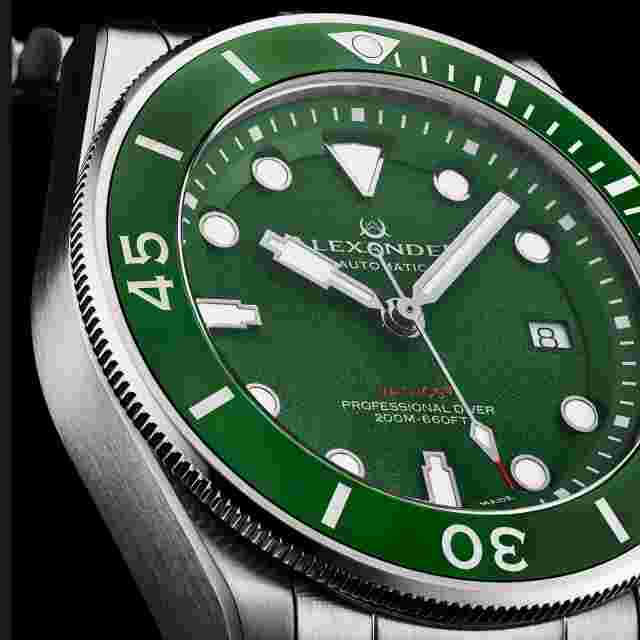 Alexander Vathos 3 Men's Stainless Steel Automatic Professional Divers Watch