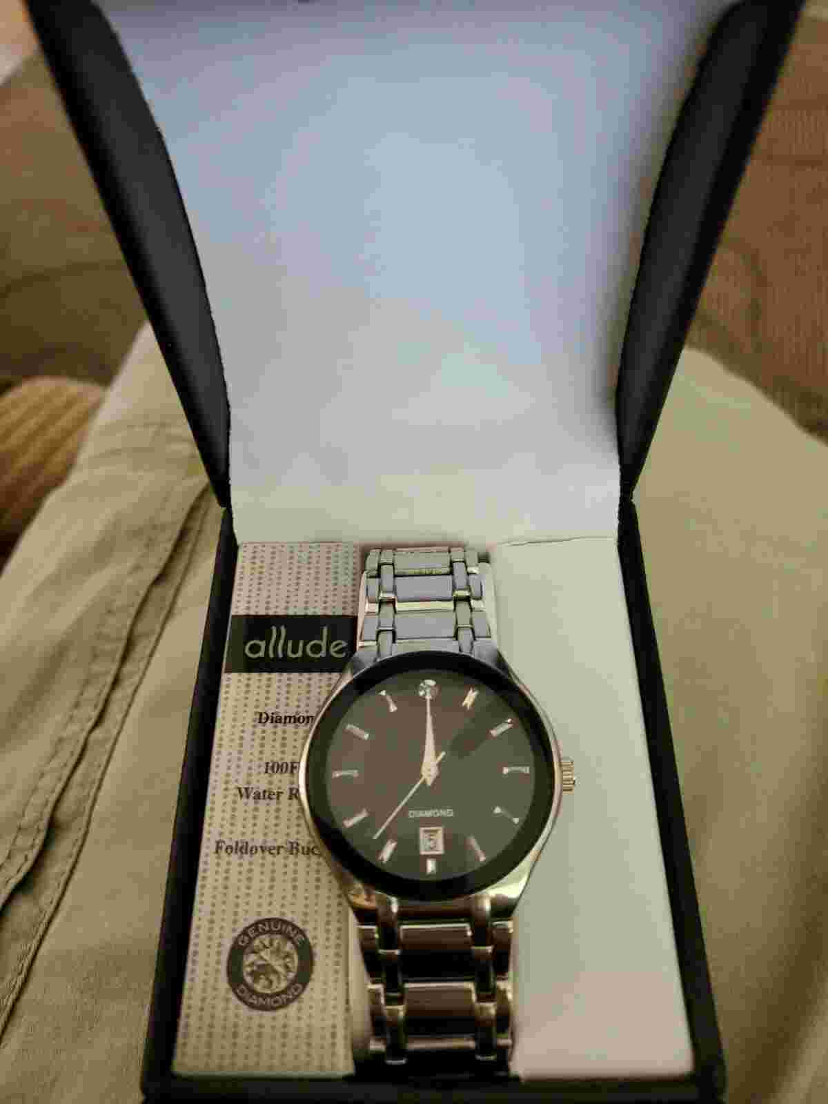 Allude Diamond Watch FMDAL384, 100ft Water Resist And Fold over Buckle