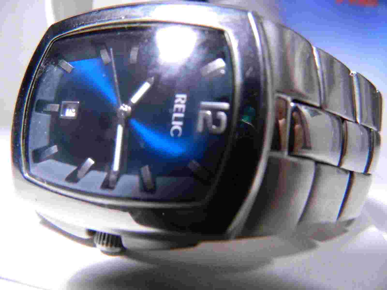 Men's Relic by Fossil Big Midnight Blue Dial Watch ZR77060 2 Year Warranty