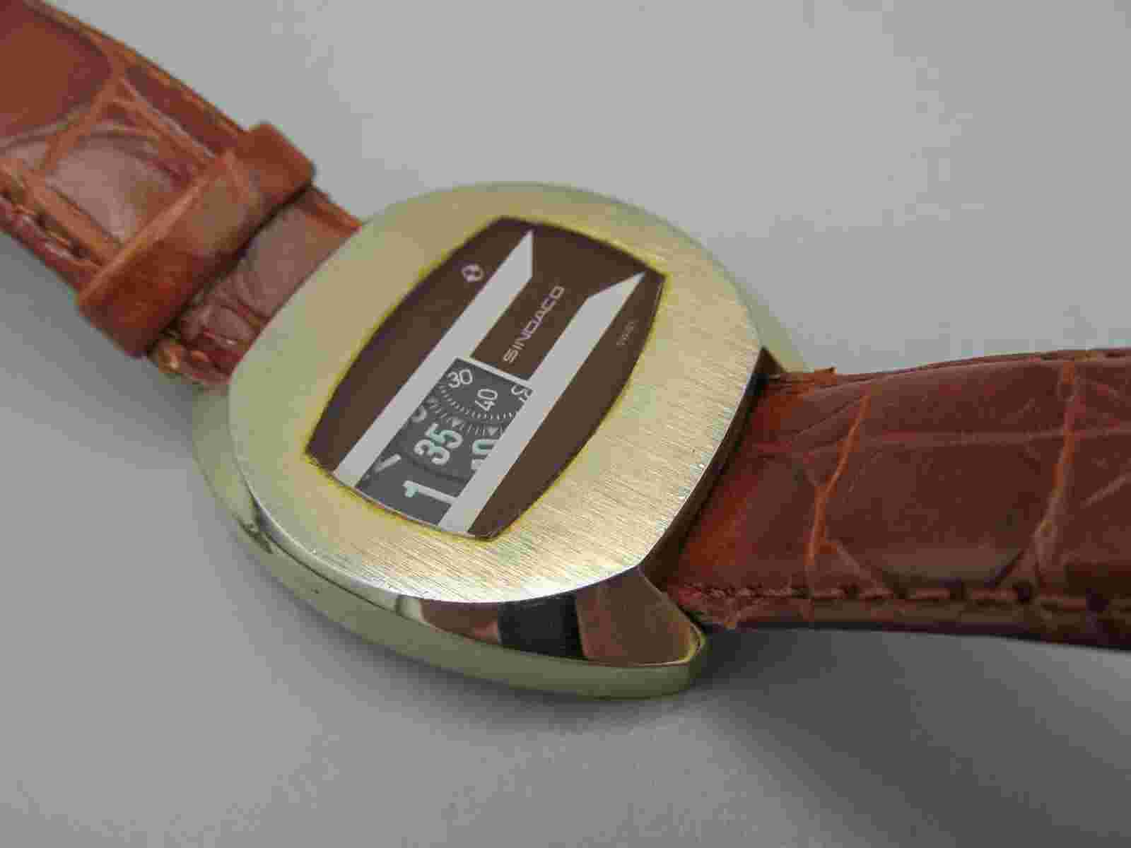 Vintage Sindaco Jump Hour Direct Read Wristwatch