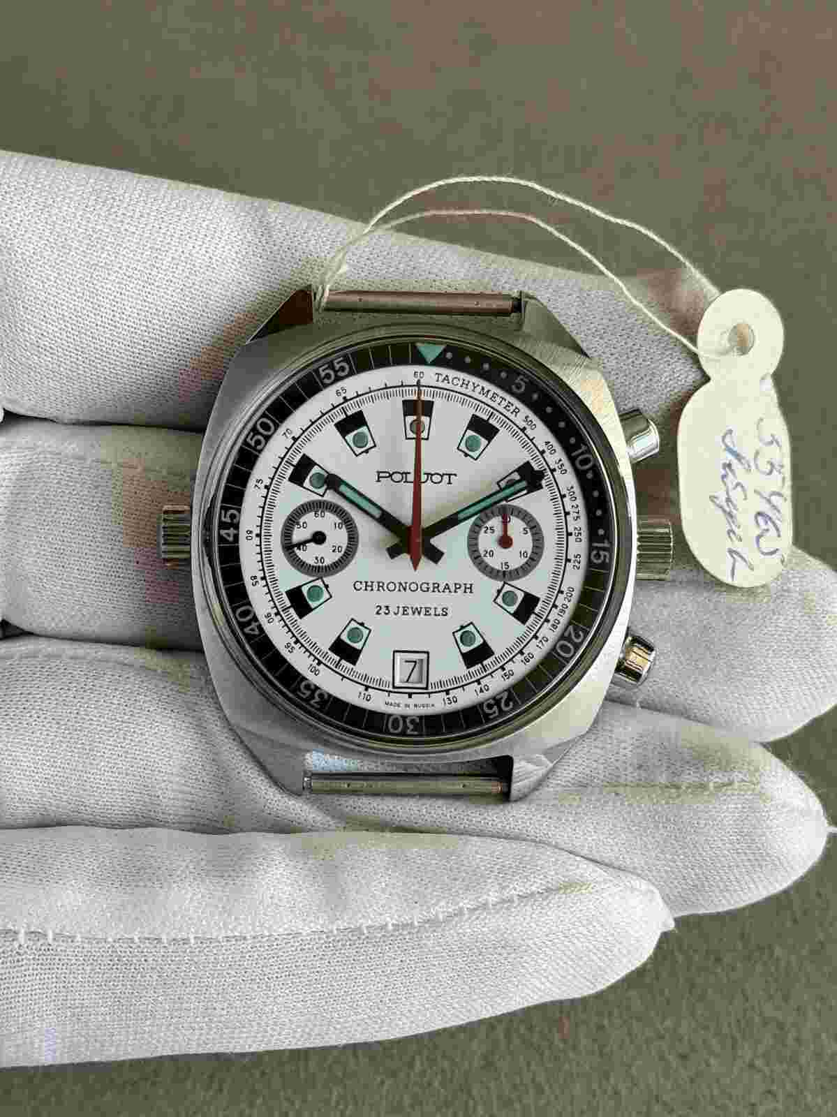 NOS Brand New POLJOT 3133 Chronograph Sturmanksie Old USSR Vintage Russian Watch