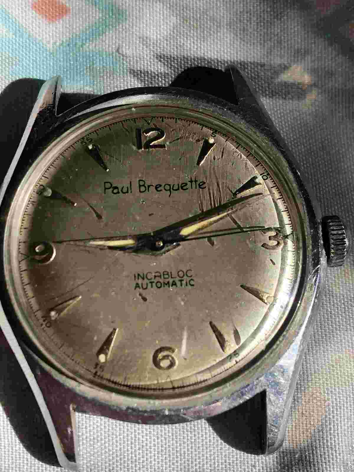 Vintage Men's 1960's Paul Breguette Automatic Swiss Watch , As Is