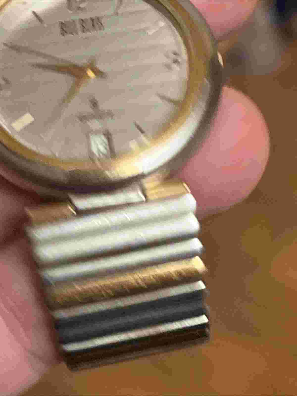 Bill Blass Watch Silver & Gold Two Tone Stainless Steel Band Water Resist