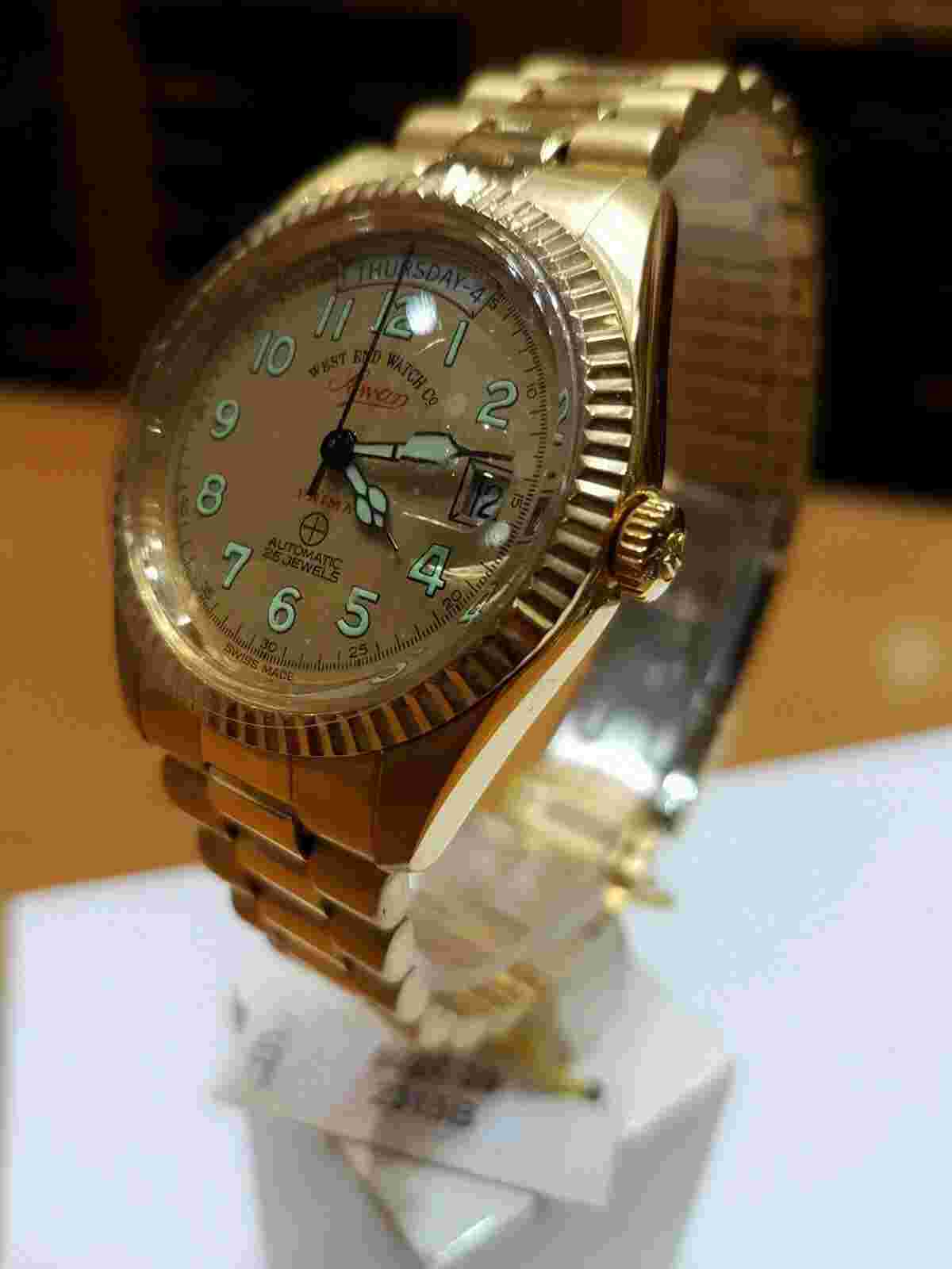 West End 5027.35.2315B Automatic Acrylic Crystal Oyster Swiss Unisex Rare Watch