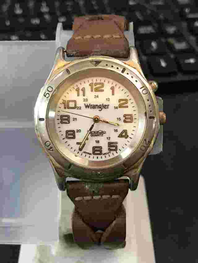 Wrangler 37mm White Dial Silver Tone Quartz Men's Watch, Run (Lot2379)