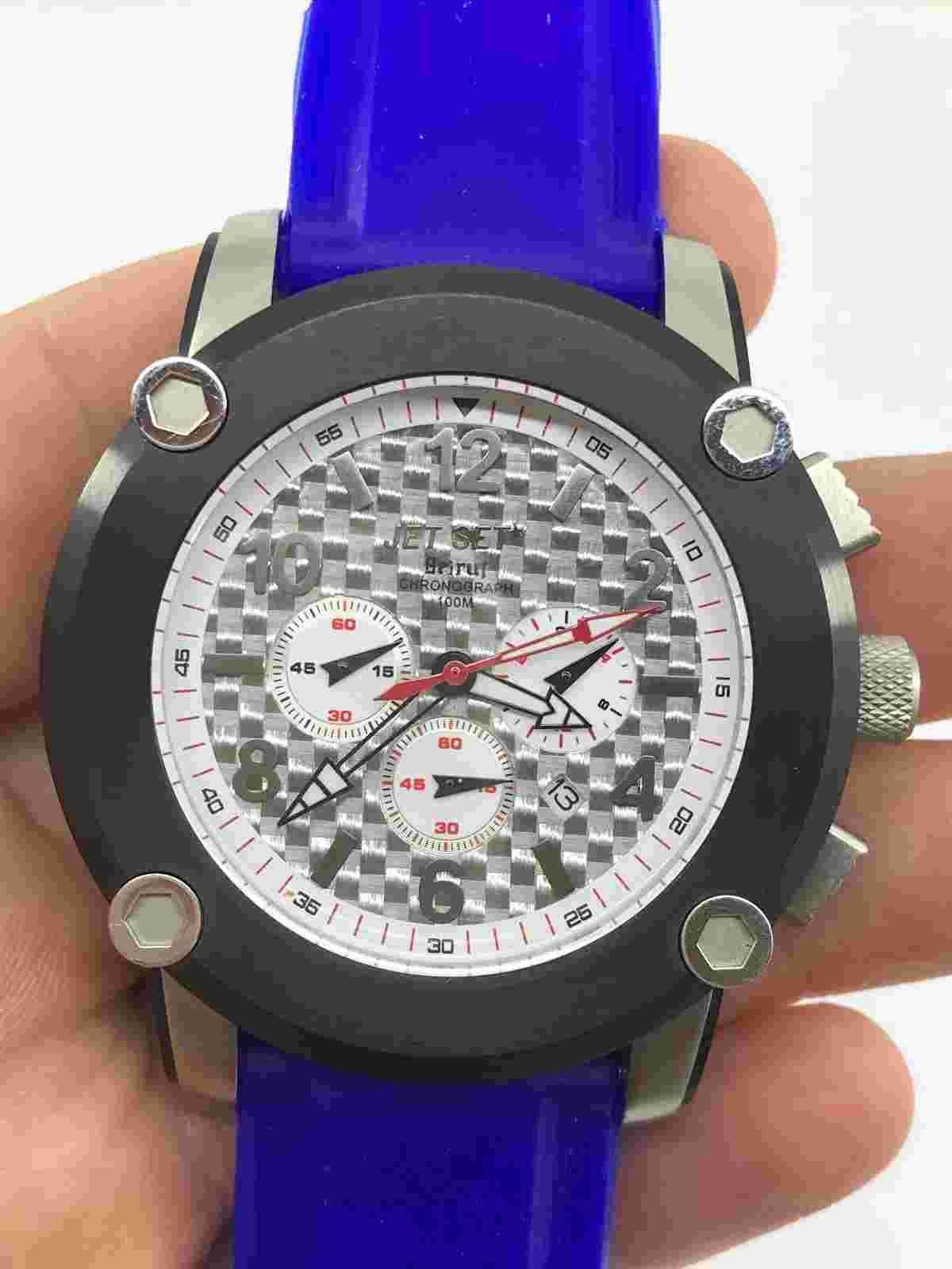 Jet Set Beirut J2873 Chronograph 100m Quartz Mens 49mm in Very Good