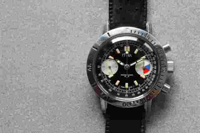 60's ITIKA - Ollech & Wajs SILVER KNIGHT 2006 VALJOUX 7733 Diver Chronograph TOP