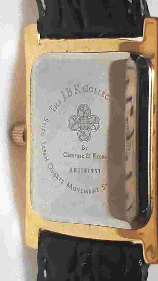 VTG JBK Jackie Bouvier Kennedy Colletion Camrose Kross Wrist Watch