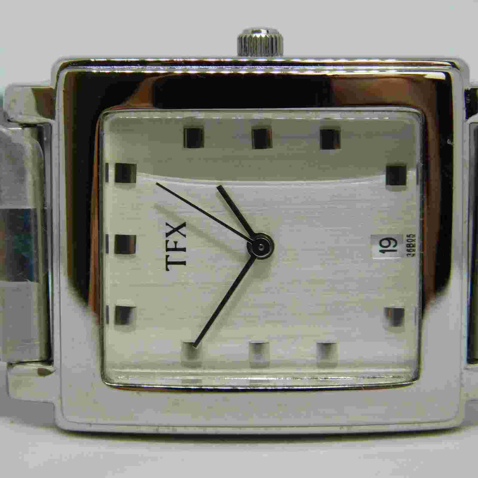 TFX by Bulova A9 Silver Tone Quartz Analog Men's Watch Sz. 8 1/4" New Battery