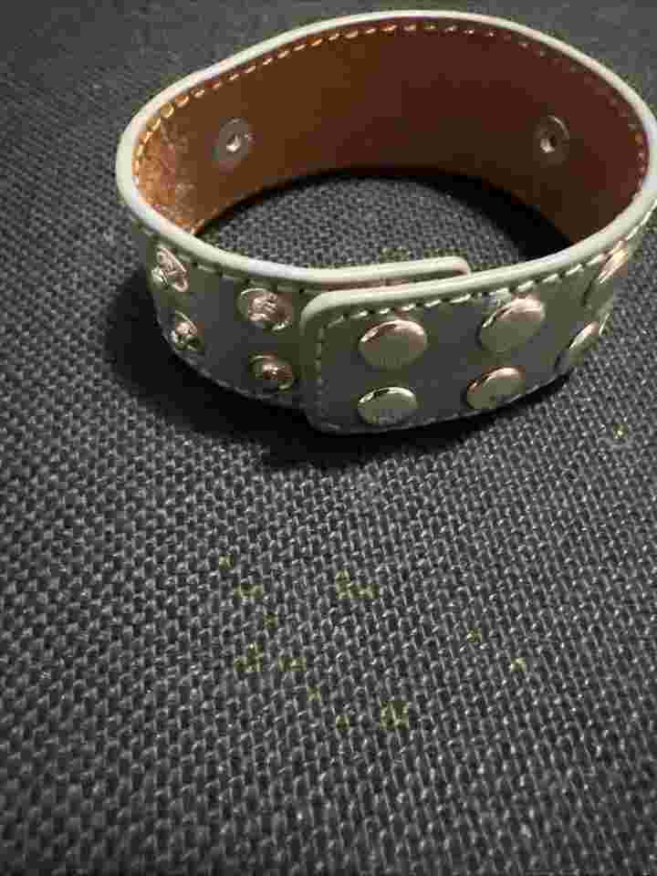 Premier Designs Jewelry Gray Watch  Band Faux Leather  size 7 1/4 inch