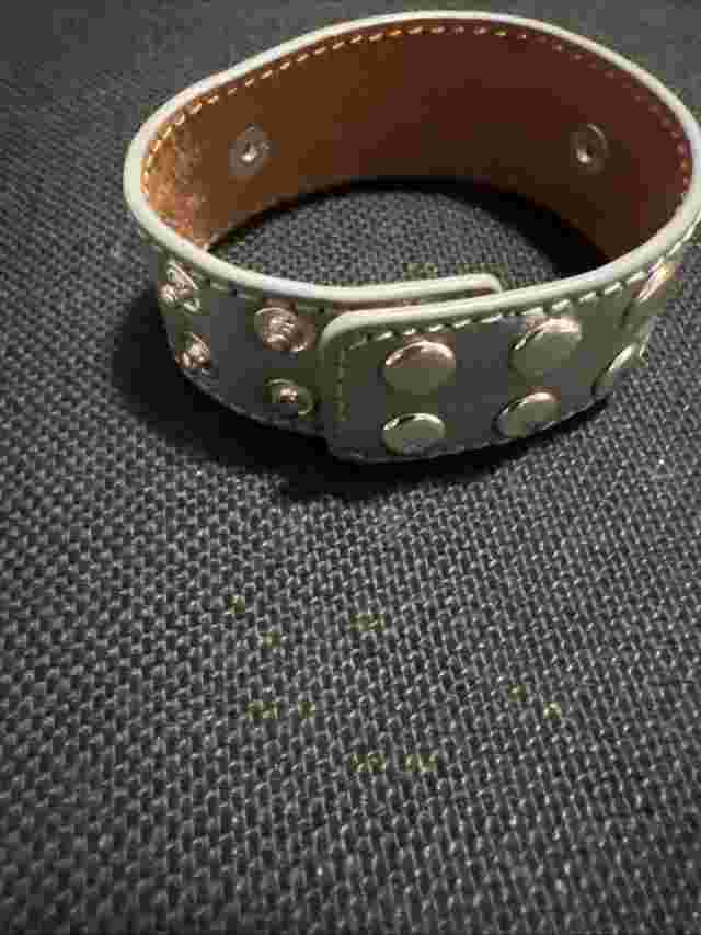 Premier Designs Jewelry Gray Watch  Band Faux Leather  size 7 1/4 inch