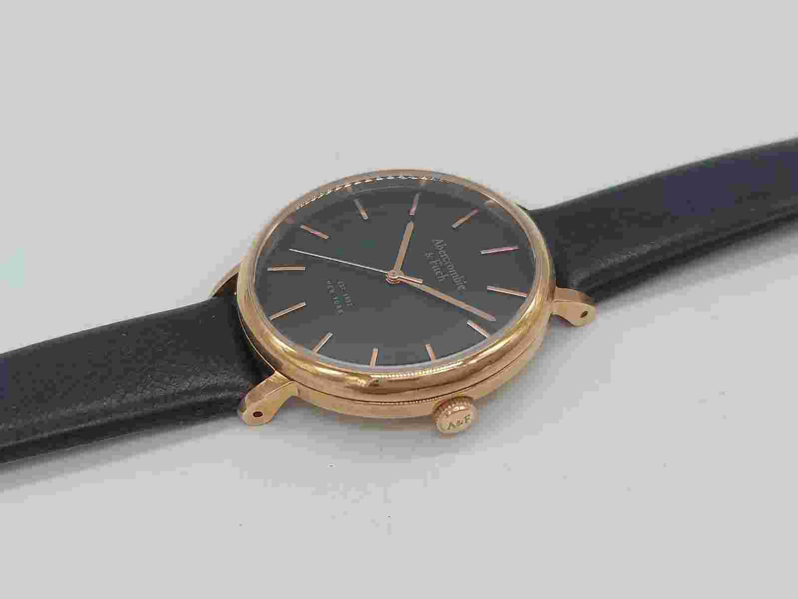 Abercrombie & Fitch Women's Watch With Black Leather Strap