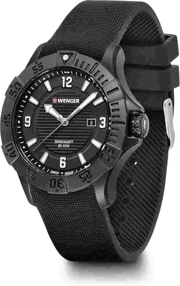 WENGER Watch SEAFORCE 01.0641.134 Quartz Men's Black