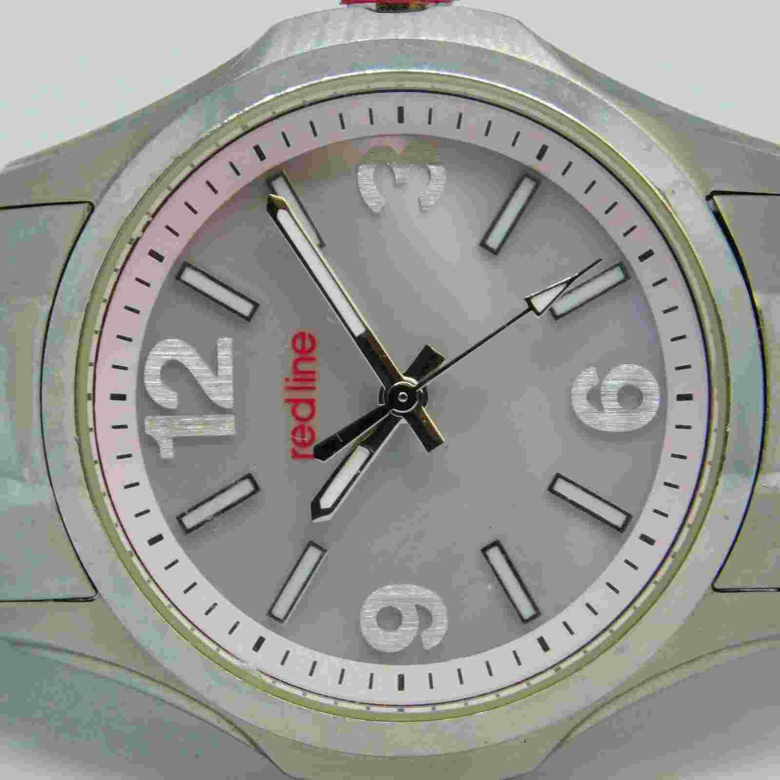 red line Mineral Crystal Quartz Analog Women's Watch Sz. 5 3/4" New Battery
