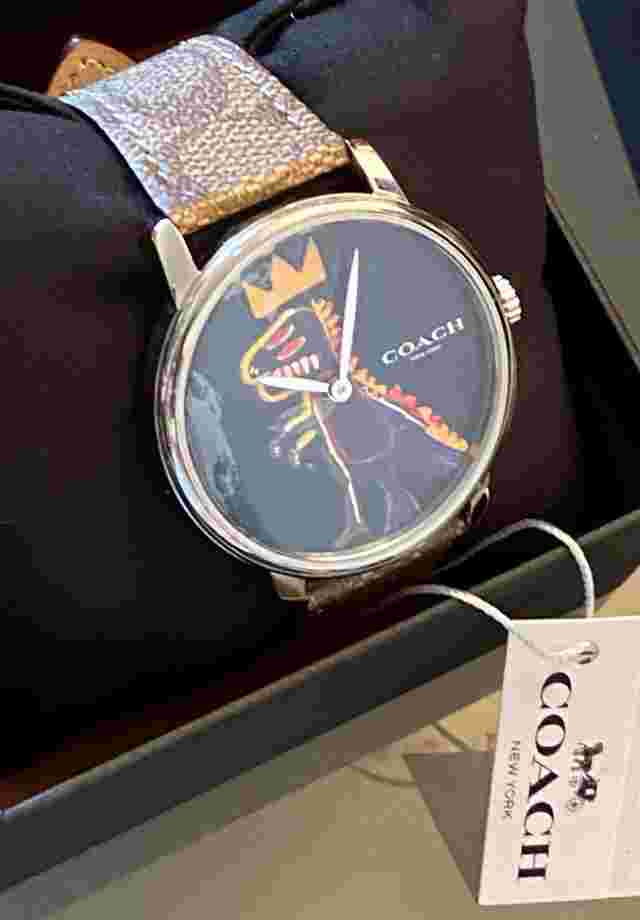 *SALE* JEAN-MICHEL BASQUIAT COACH Limited Dinosaur Crown Watch Leather NEW BOX!