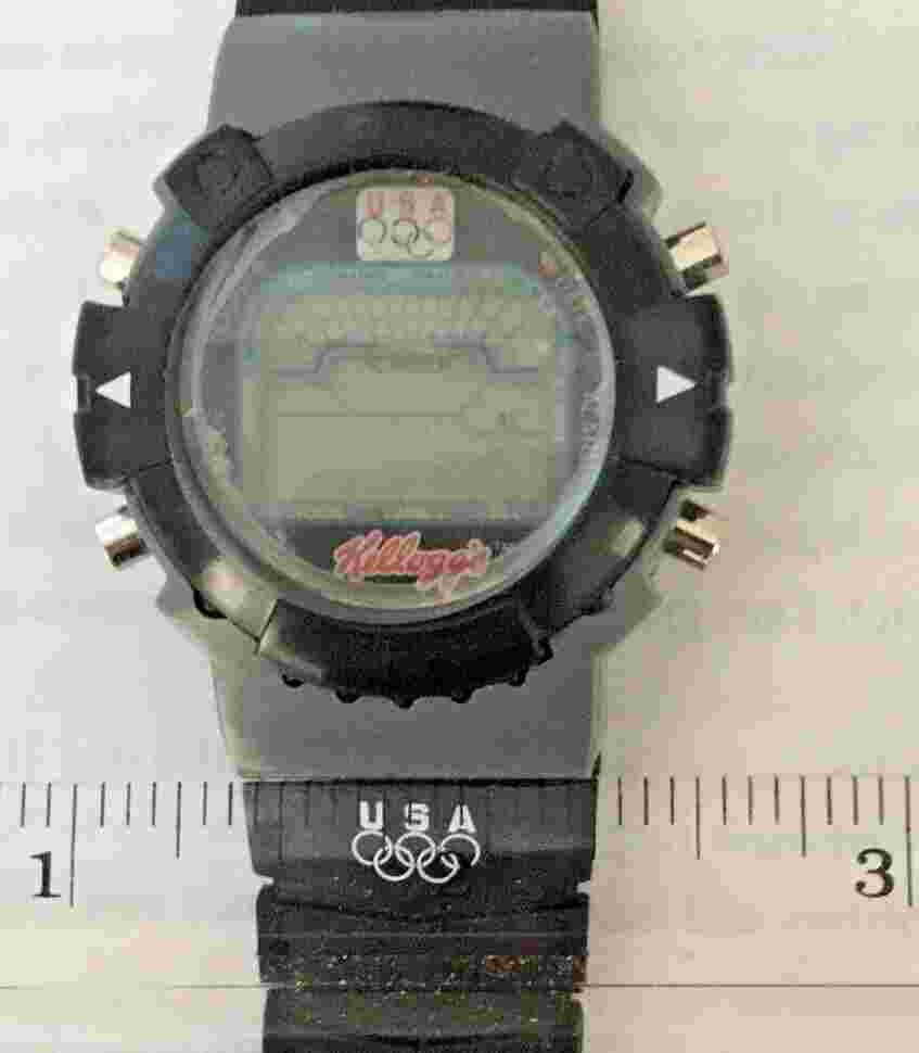 NEW Vintage Kelloggs LCD Chronograph Wrist Watch USA Olympics Promo