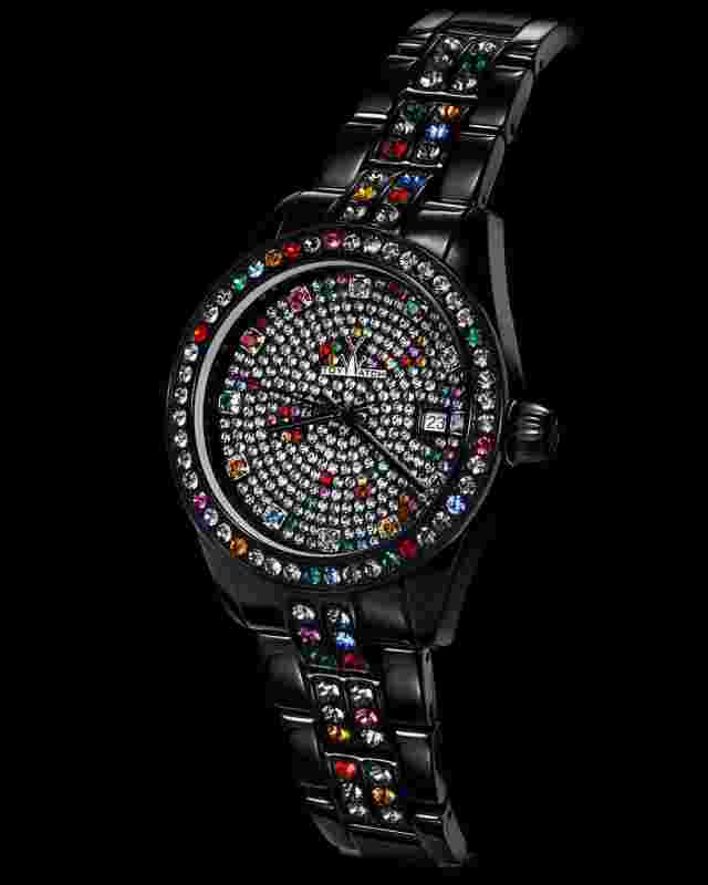 METALLIC STONES BLACK PAVE DIAL MULTICOLOR