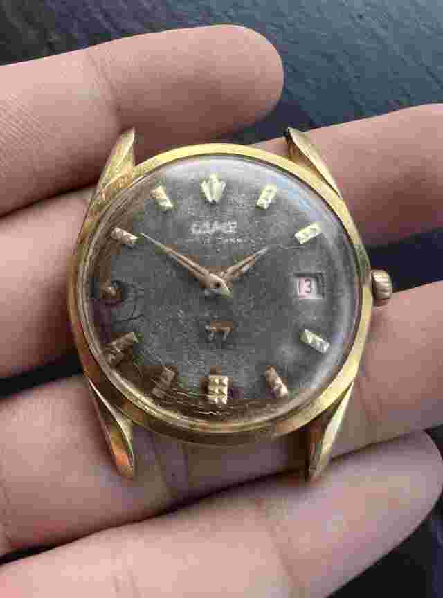 Super Rare Camy 77 Jewels Super Automatic Swiss Made Wrist Watch.Gold plated 20M