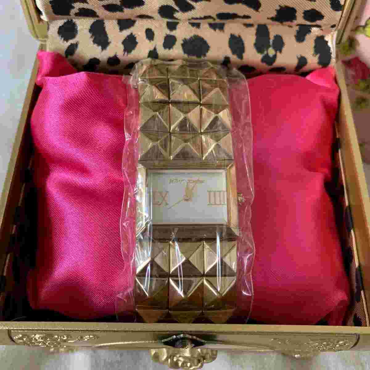 Betsey Johnson Gold Studded Watch Women