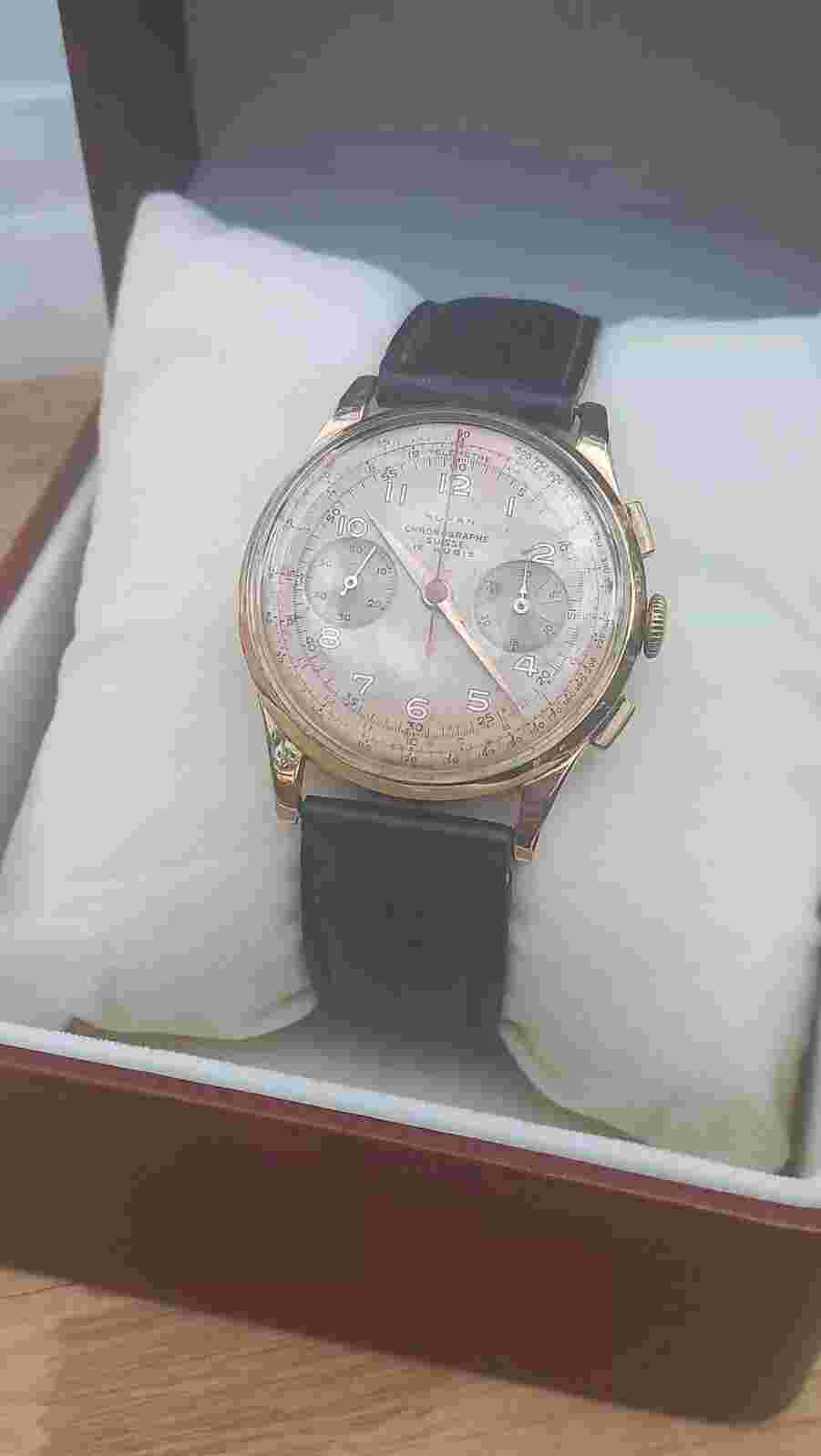 Gents 1950s Mohan Chronograph Wrist Watch 18 k