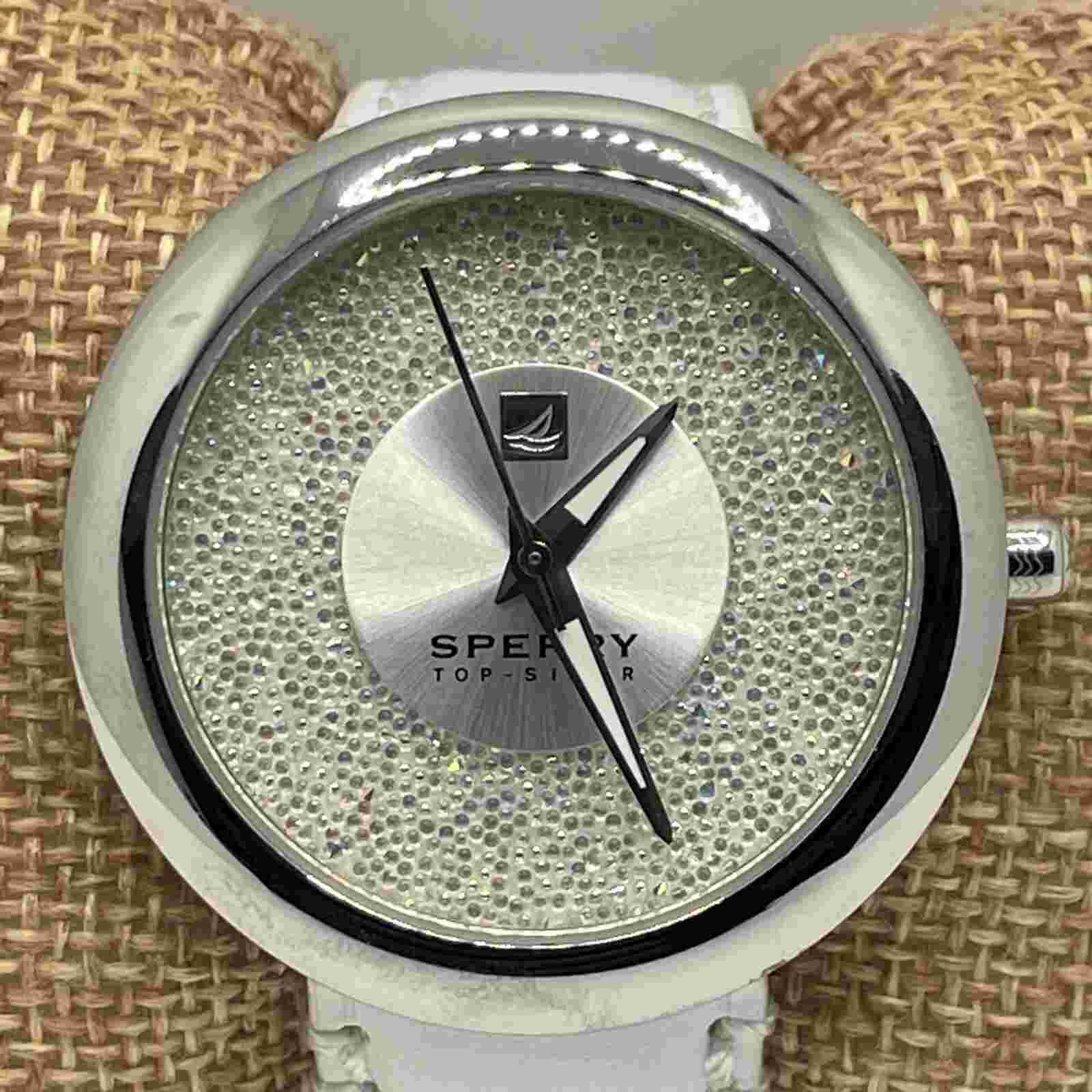 Sperry Top-Sider A126-14 103549 Women's White Leather Analog Dial Watch GA311