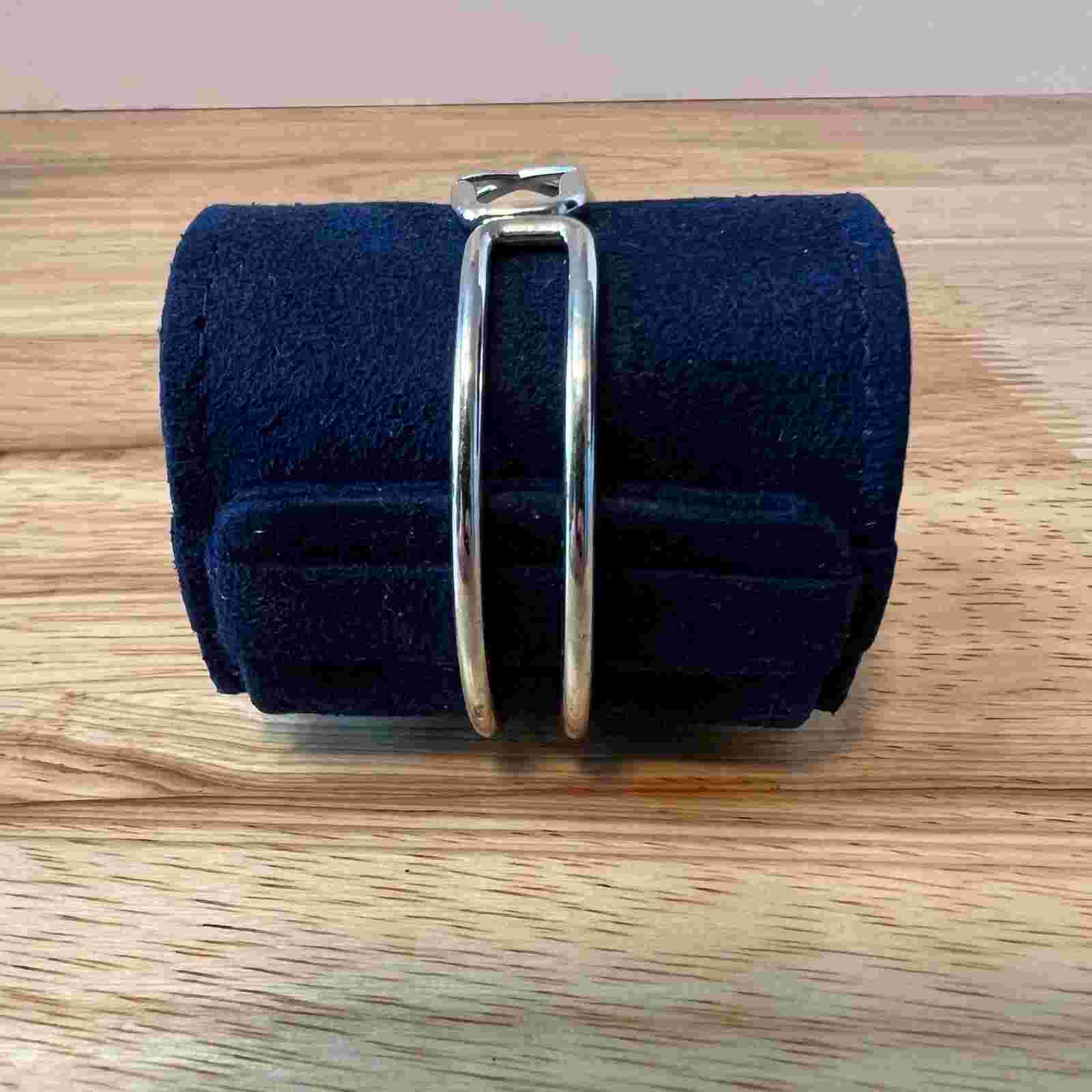 Anne Klein II 10/2178-5 Silver Tone Bangle Clasp Bracelet Quartz Watch Jewelry