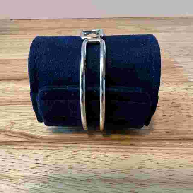 Anne Klein II 10/2178-5 Silver Tone Bangle Clasp Bracelet Quartz Watch Jewelry