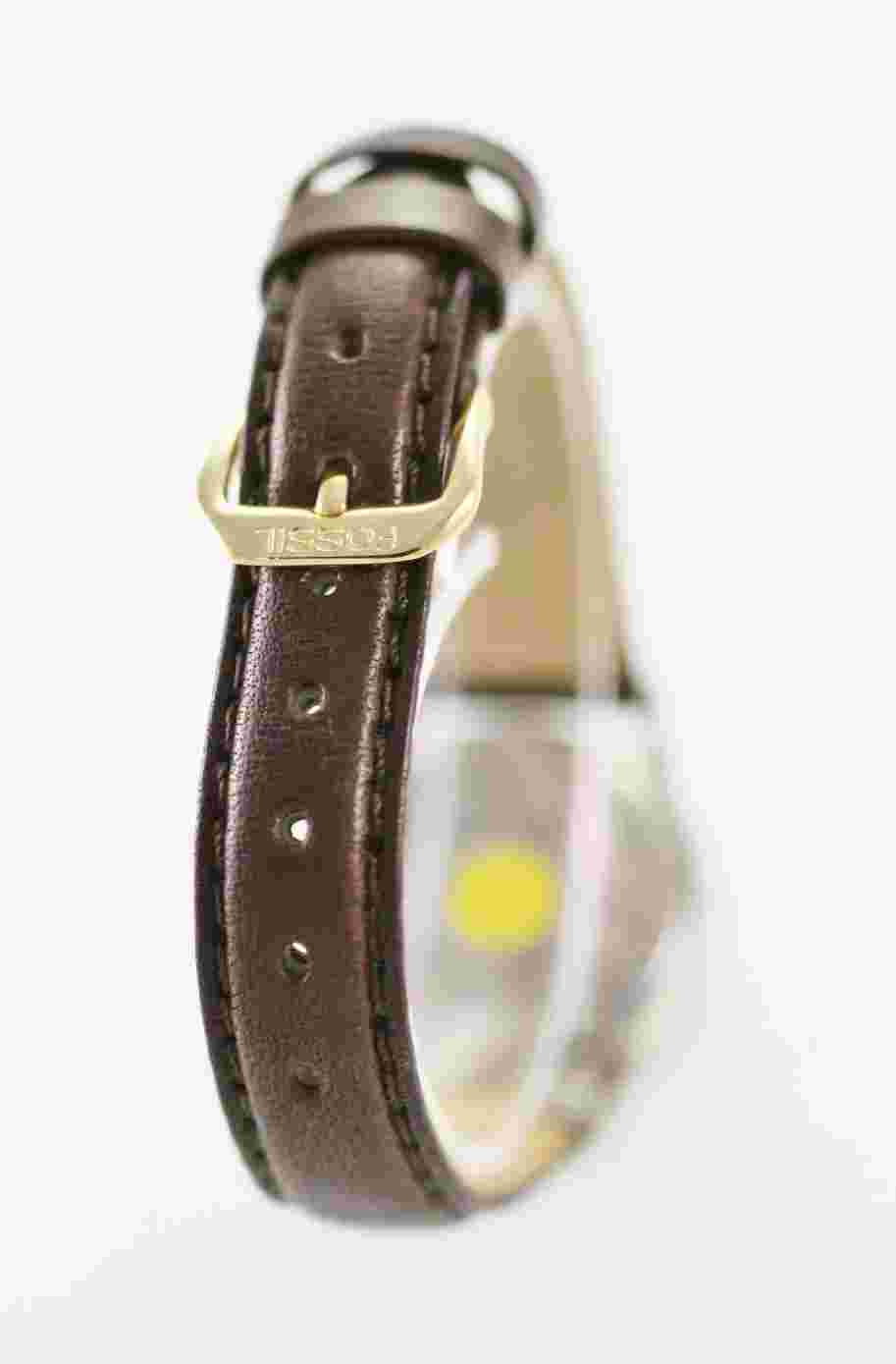 Route 66 White Womens Stainless Steel Silver Brown Leather Battery Quartz Watch