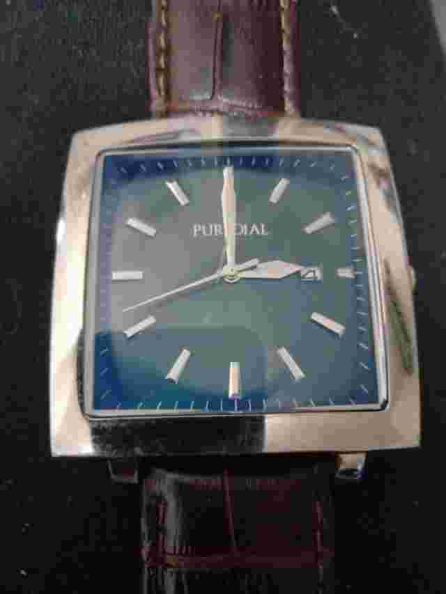 Puredial Square Legacy Brown Dial 42 mm x 42 mm Miyota Quartz w Brown Leather