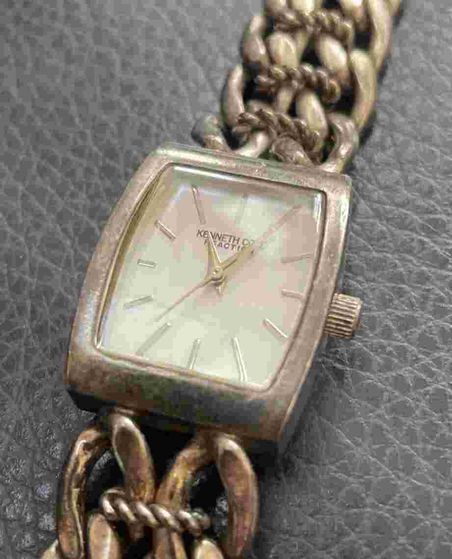 Kenneth Cole Reaction KC4561 Silver Vintage Look Chain Bracelet